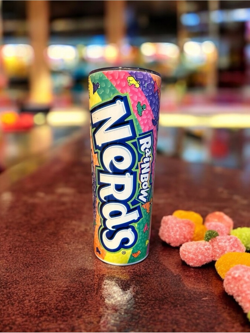 Candy Nerds Theme 20oz Skinny Stainless Steel Tumbler
